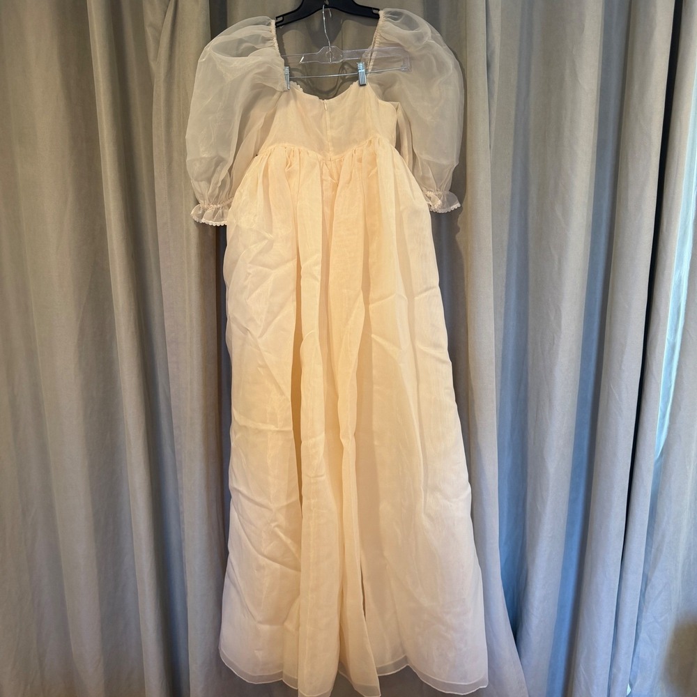 Selkie The Puff Gown Lamb Organza Maxi Dress SKPO1132L-LAMB-M Medium - Picture 6 of 15
